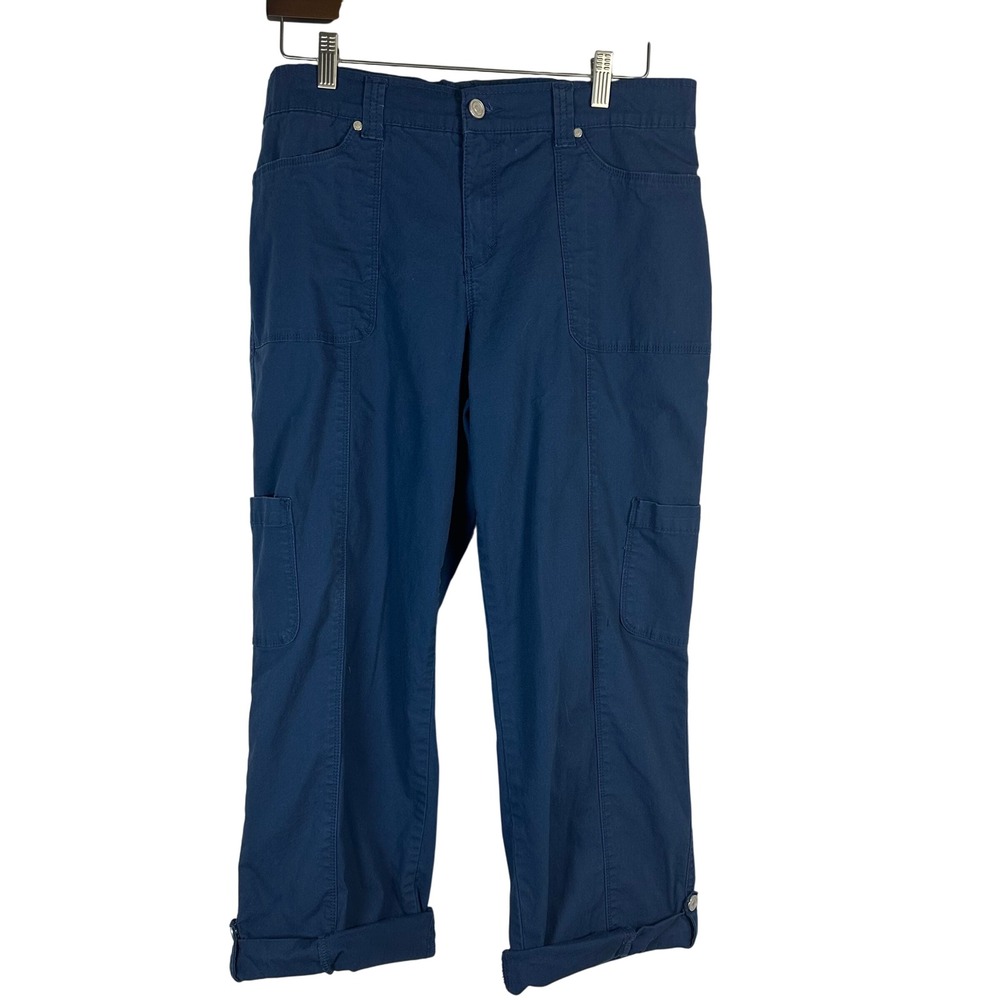 Code Bleu Blue Stretch Convertible Cargo Pant 14P‎ Mid Rise Tapered Leg Gorpcore